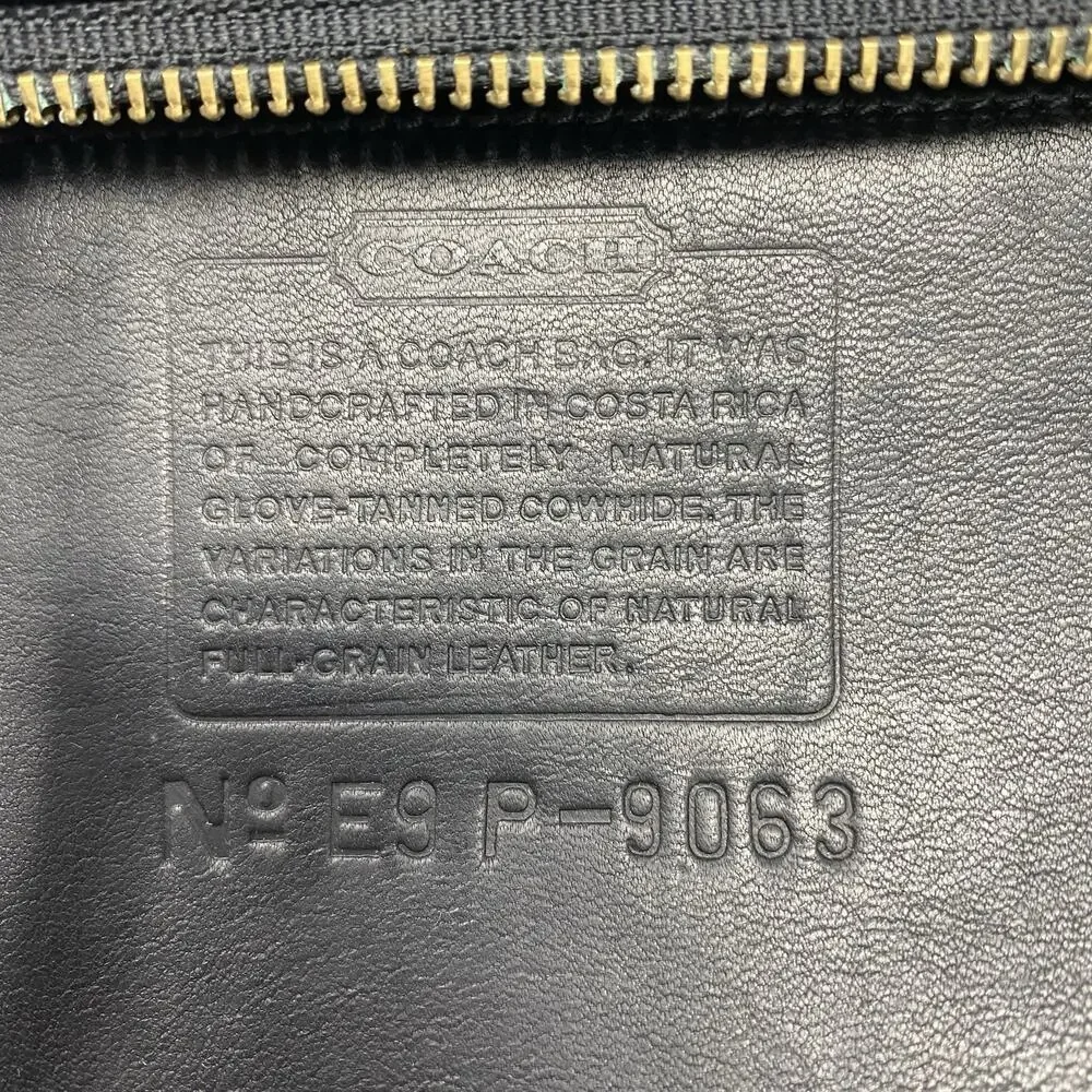 Vintage Coach Legacy Black Leather Satchel 9063